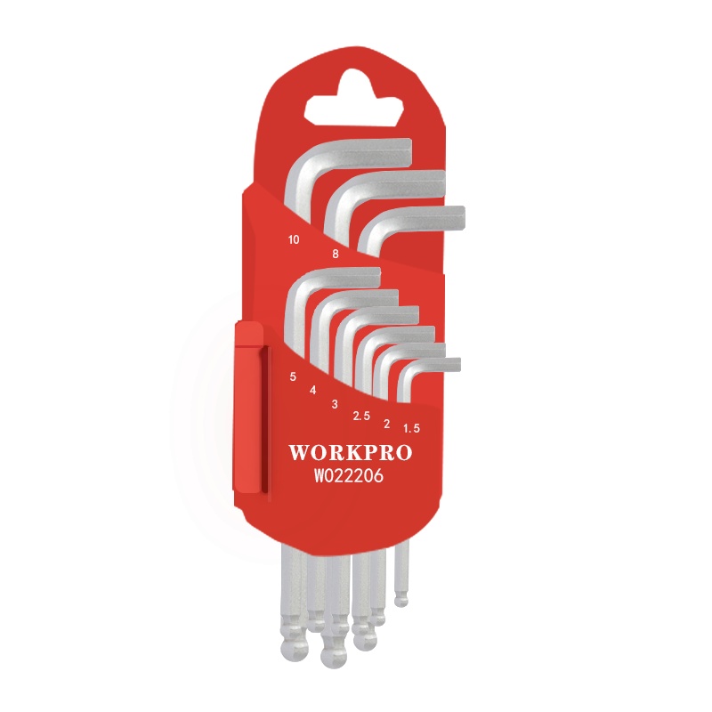 万克宝9件套公制加长球头内六角组套 W022114