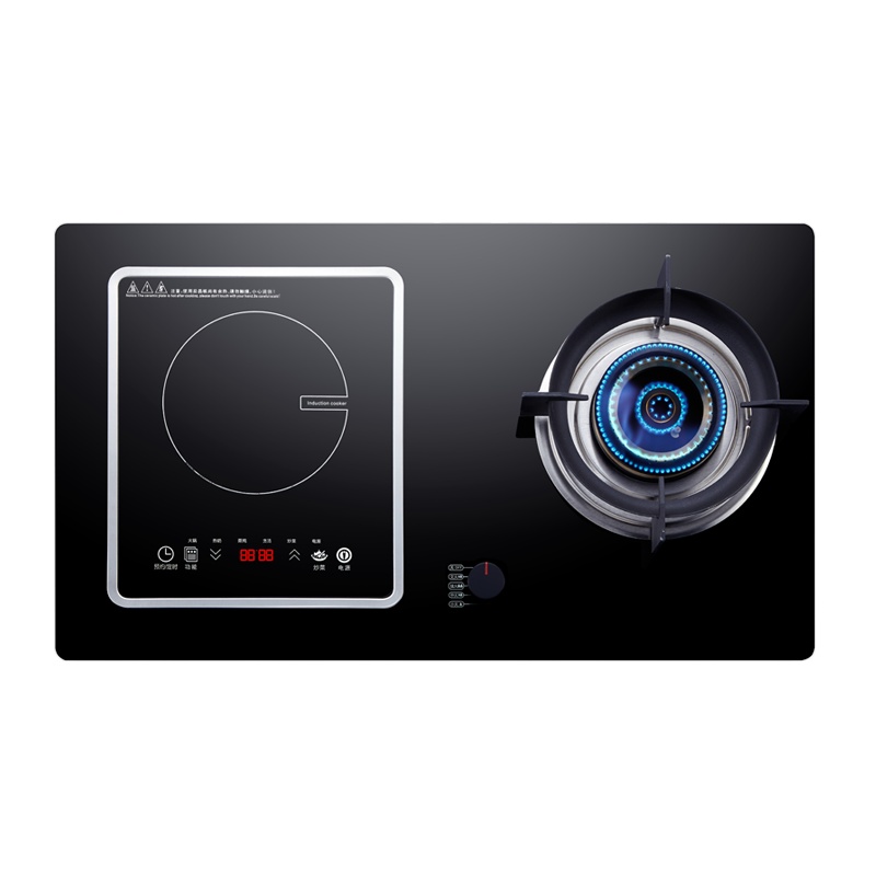 欢呼好太太 气电两用燃气灶灶具 JZY-A019 一气一电双眼灶煤气灶 左气右电天然气灶 电磁炉打火灶