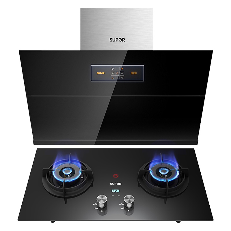 苏泊尔(SUPOR)C33+DB2Z1A抽吸油烟机燃气灶烟灶套餐套装触控式侧吸式智旋干洗22立方(天然气)