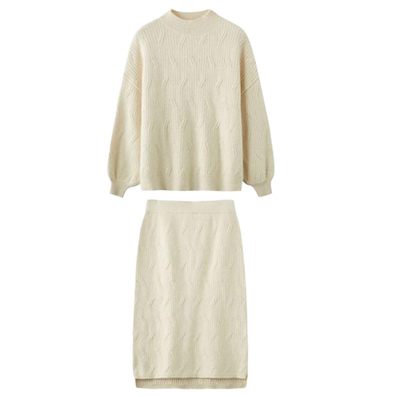 【专柜同款】拉夏贝尔针织衫套装裙女毛衣裙显瘦【专柜同款】韩版气质连衣裙两件套女2T000475