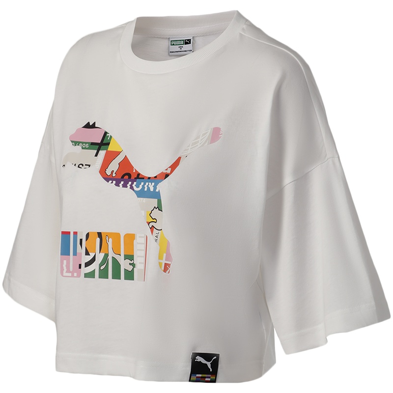 彪马PUMA女装运动服休闲圆领短袖T恤