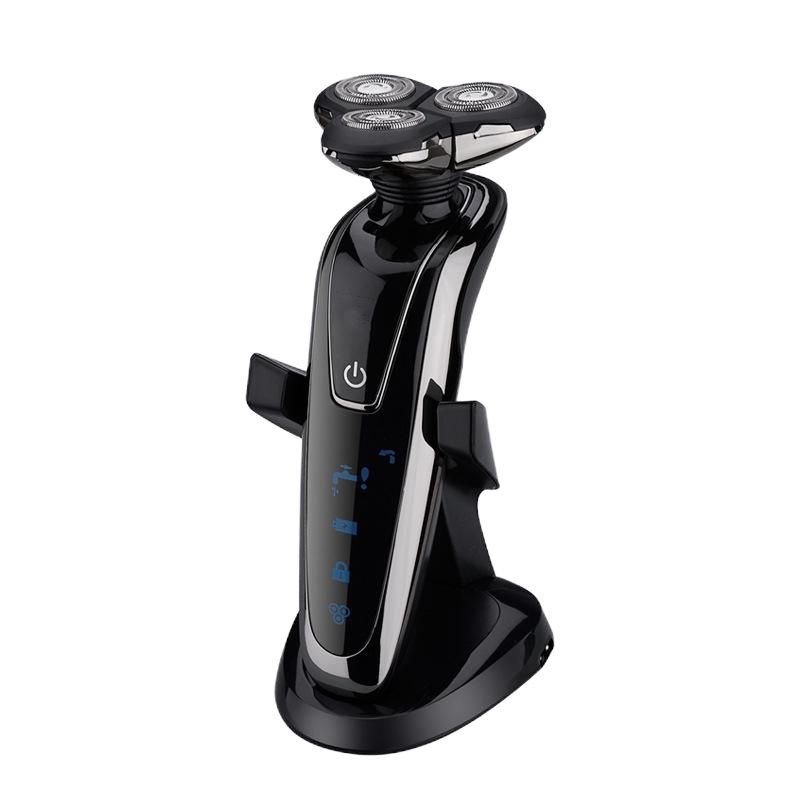 电动剃须刀黄金蛋充电式全身水洗智能数显刮胡刀多功能胡须刀 土豪金-USB款 标配+理发器