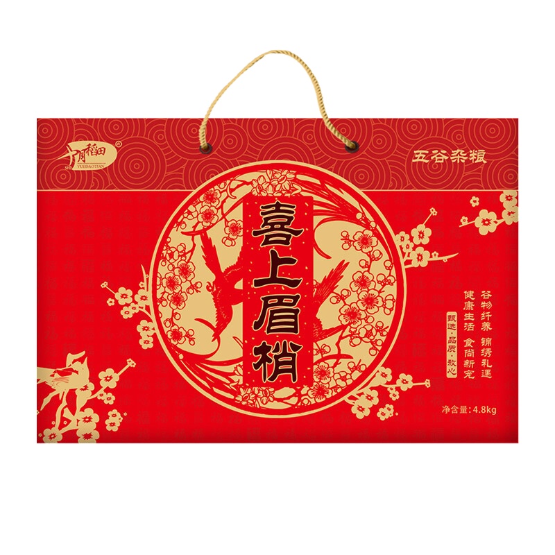 十月稻田 十二种杂粮礼盒 喜上眉梢( 礼物 五谷杂粮大礼包 粗粮400g*12)4.8kg