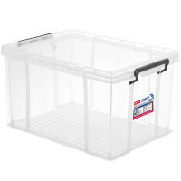 JEKO&JEKO特耐斯40L塑料透明收纳箱特厚加固整理箱玩具衣服食品有盖储物箱SWB-5466