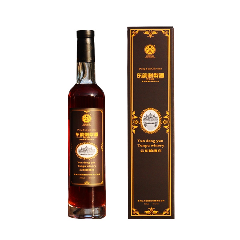 贵州东韵刺梨酒-野生刺梨酒 精选贵州安顺金刺梨酿造富含维C、SOD、花青素的果酒,果香浓郁,呈琥珀色