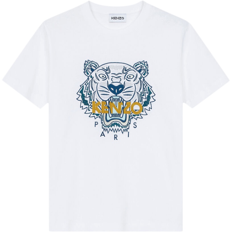 高田贤三 KENZO 女士棉质宽松版圆领短袖T恤FB6 2TS912 4YE