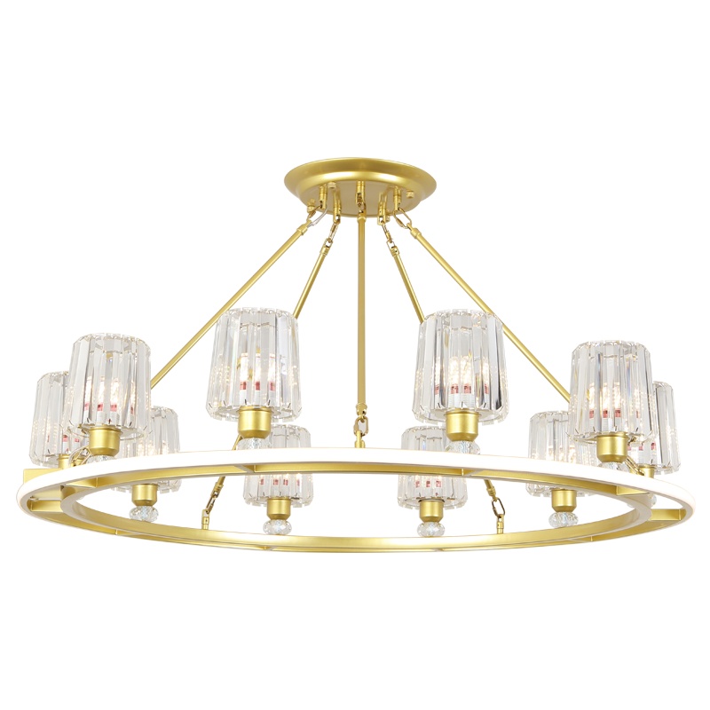 辛羽轻奢水晶吊灯大气客厅灯后现代简约新款卧室奢华餐厅饭厅灯具