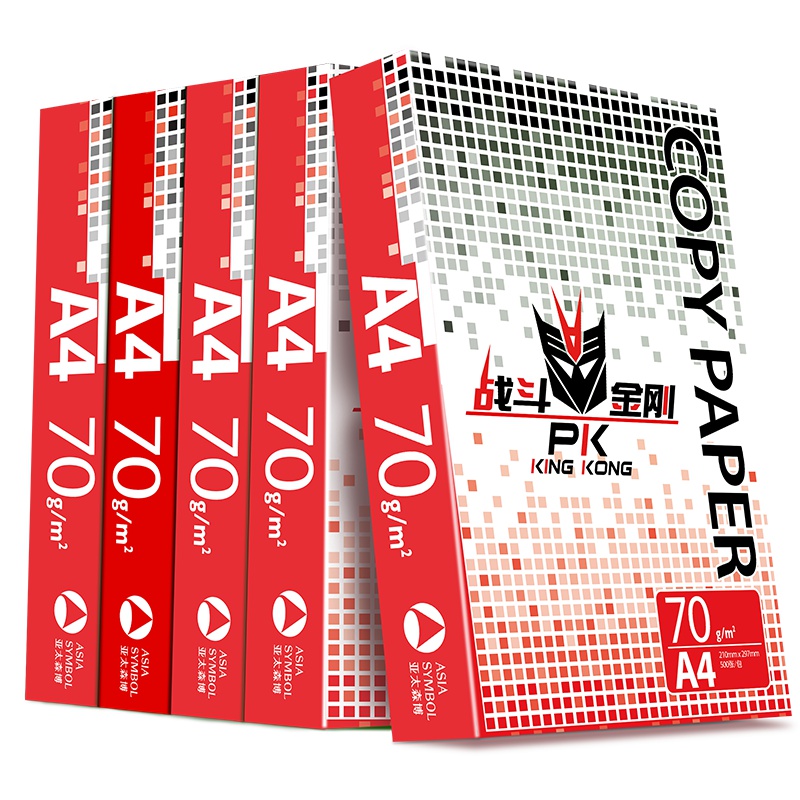 战斗金刚复印纸 A4 80g 5包/箱 500张/包
