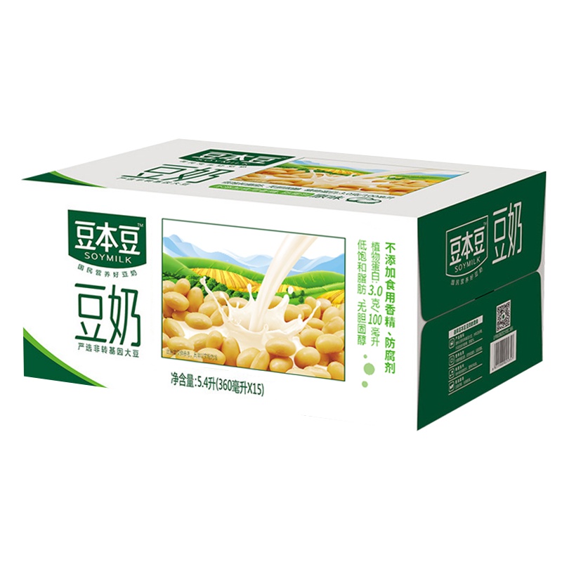 豆本豆 原味豆奶 360ml*15包 礼盒装 5400ML(新老包装随机发货)
