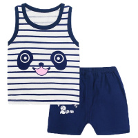 儿童背心套装夏装婴儿薄款衣服男童女童短袖背心两件套
