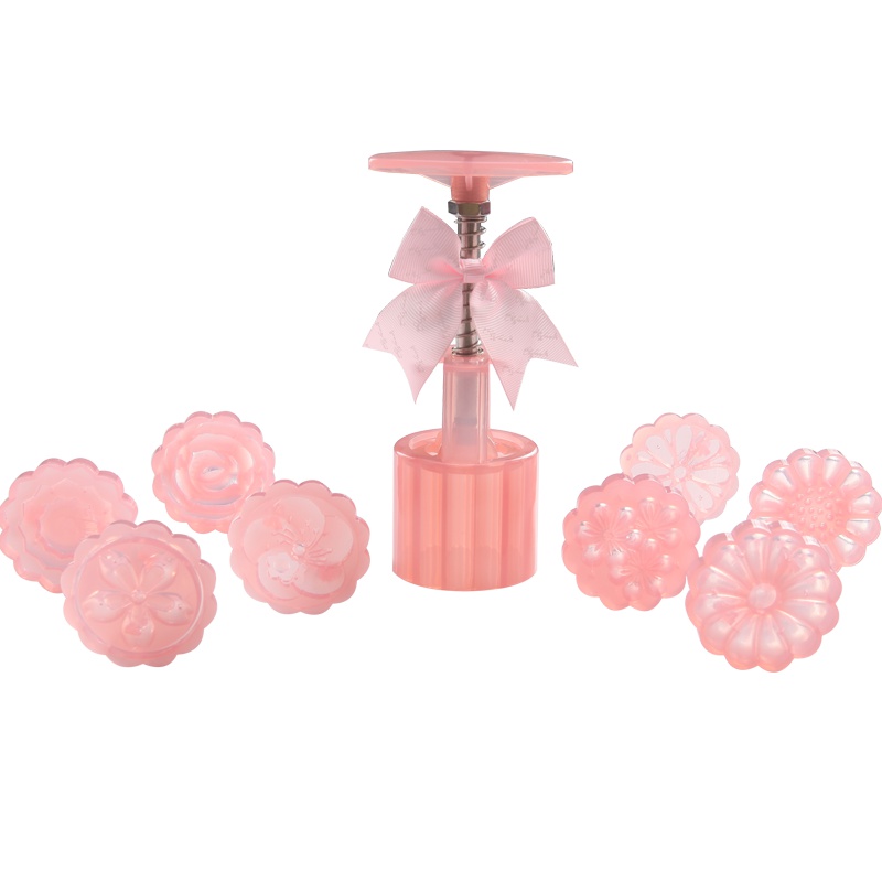 学厨 CHEF MADE 烘焙工具 蛋糕模具 中秋冰皮圆形月饼模手压式绿豆糕模具50g立体花片厨房工具WK9450