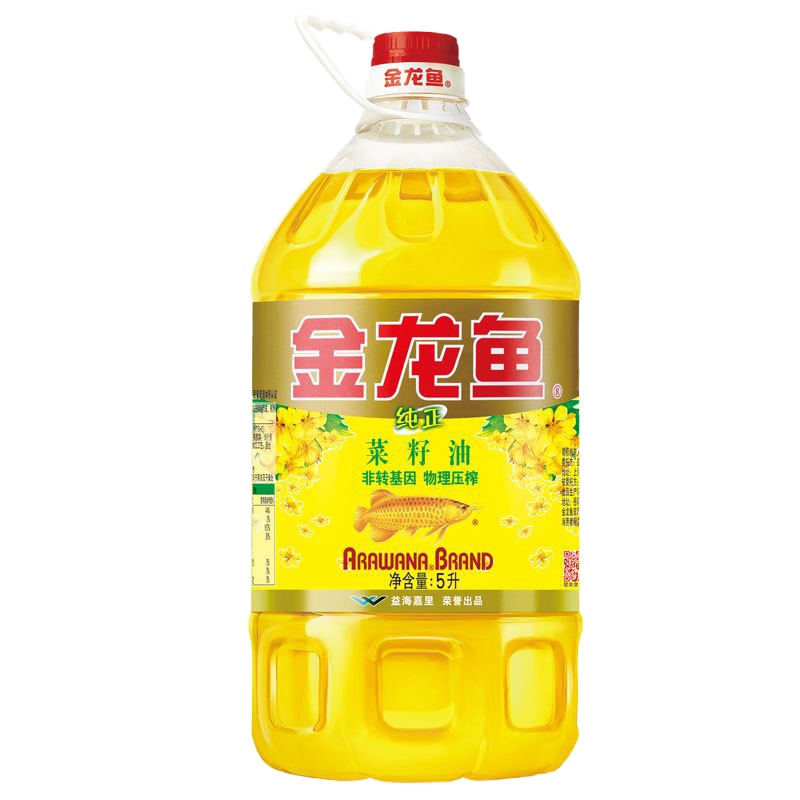 金龙鱼 纯正菜籽油5L 非转基因物理压榨