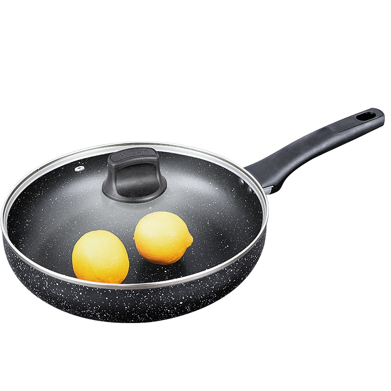 苏泊尔(SUPOR)平底锅不粘煎锅麦饭石色煎炒锅煎盘牛排锅 家用烙饼煎蛋燃气电磁炉炒菜锅NJ28PA1 28cm