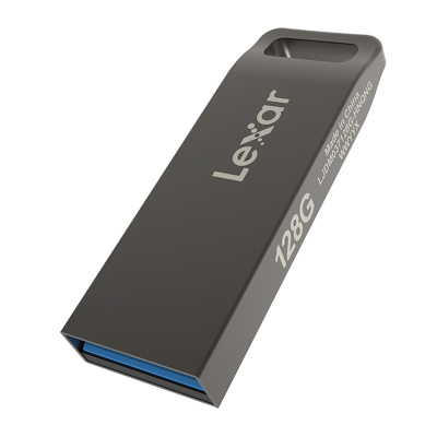 雷克沙(Lexar)M37 U盘128GB 高速USB3.0读速150MB/s写速60MB/s小巧便携坚固金属外壳 灰色