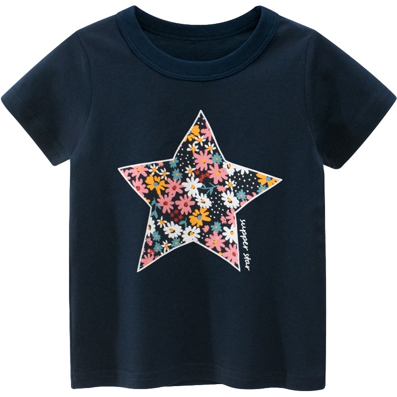 品牌童装夏季新款2020女童短袖t恤衫儿童服装元氣小猴STRONGMONKEY