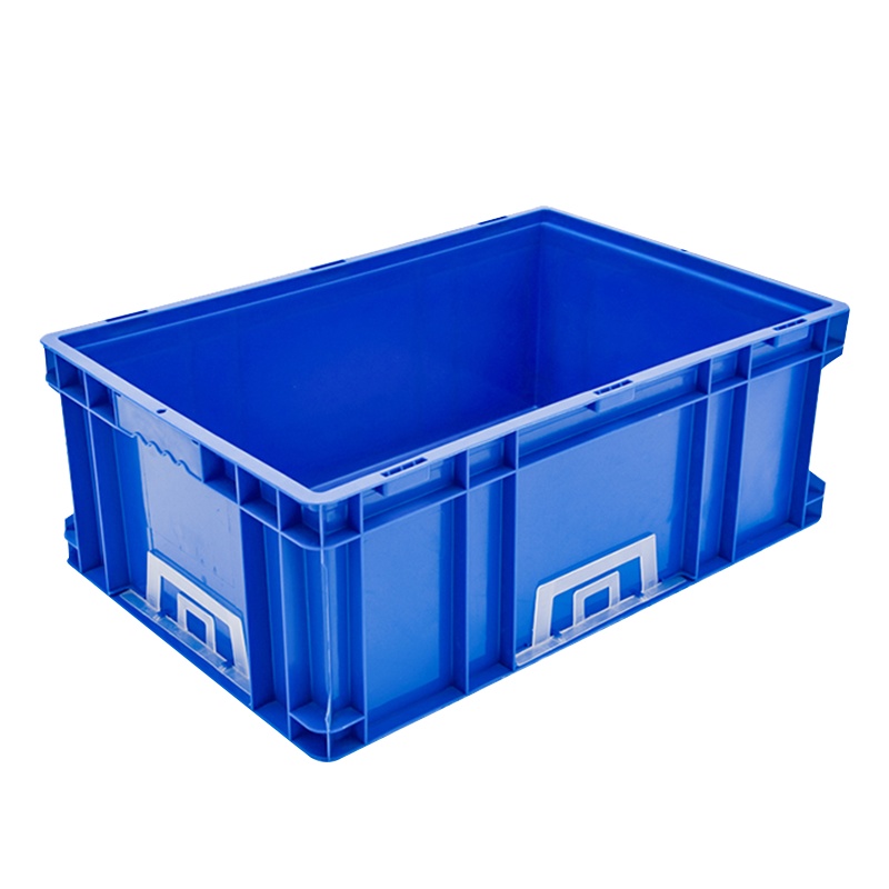 海斯迪克 gnjz-155 加厚塑料零件箱 汽车配储物箱周转箱 收纳工具箱零件箱带盖运输物流箱 E箱-无盖蓝色
