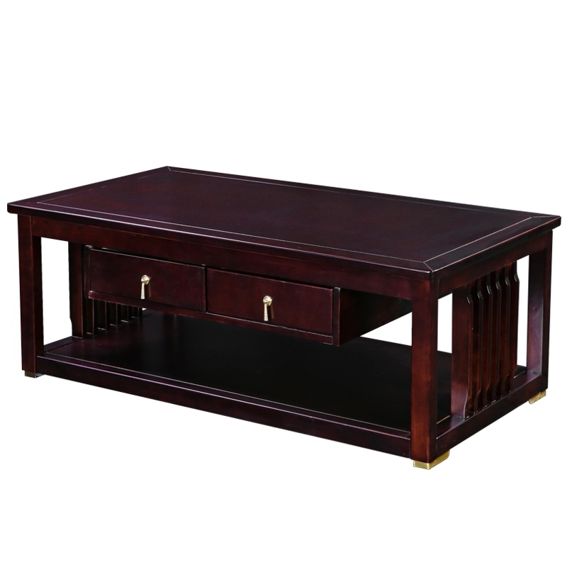 [红心家居]实木茶几简约茶桌阳台小抽屉桌矮桌