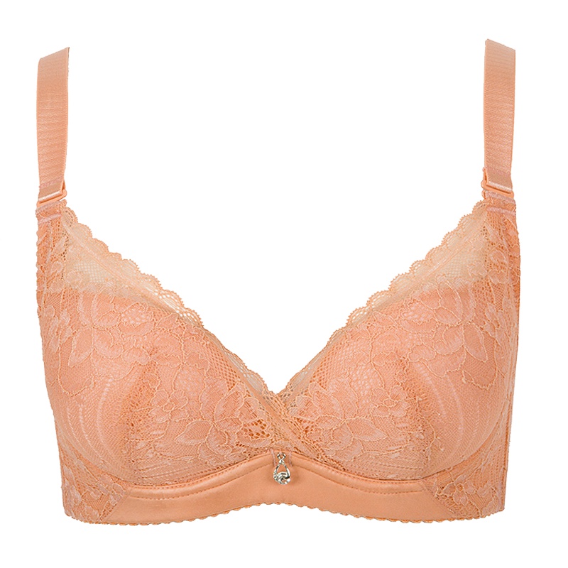 古今3/4上薄下厚蕾丝罩杯聚拢上托文胸内衣 0H8035