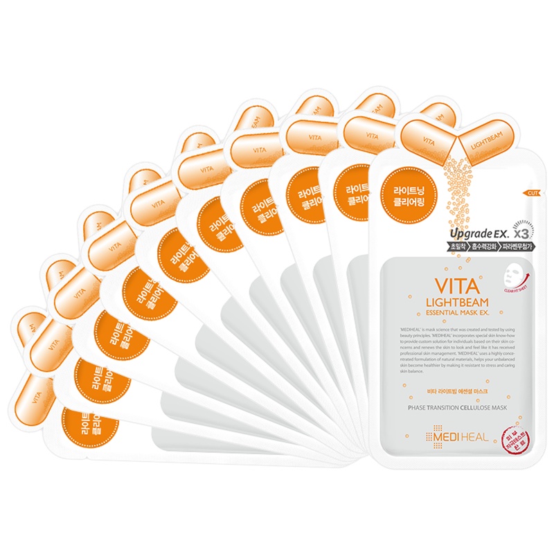 Mediheal 美迪惠尔 维生素亮肤 面膜 10片/盒 改善暗沉 可莱丝升级版