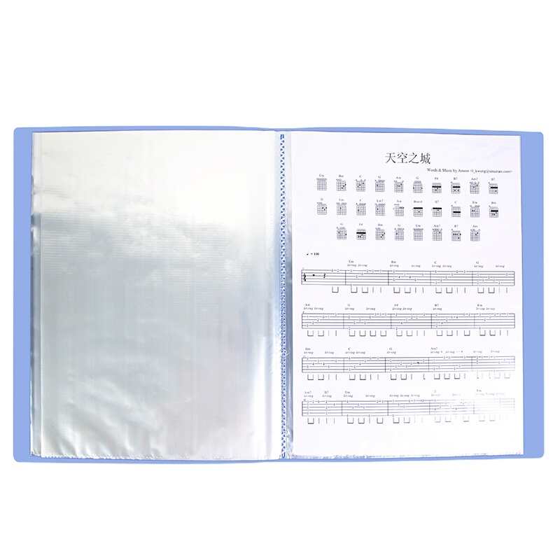 华杰(HUA JIE)HF-20A文件夹/透明资料册内袋 背宽16mm 20页 颜色随机 5个装