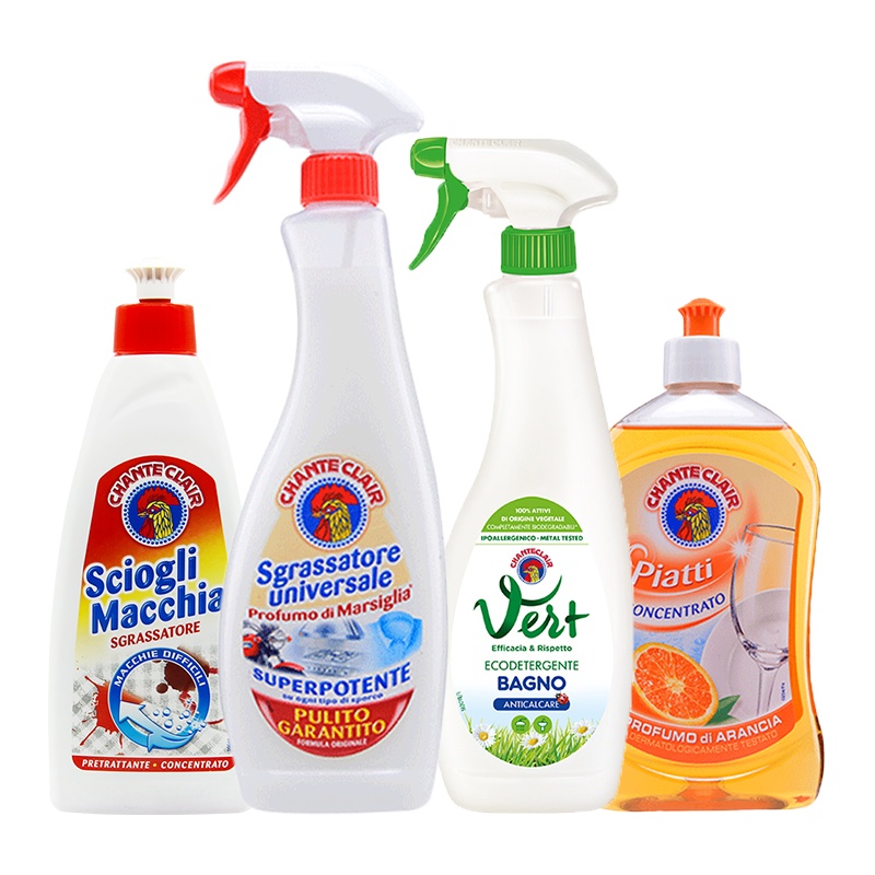 大公鸡头 进口油污净洗洁精浴室清洁污渍克星衣领袖口清洁剂实惠家庭组合装