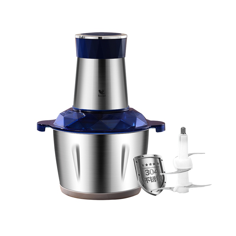 布谷(BUGU)绞肉机家用电动多功能绞馅机碎肉搅肉机切菜辅食搅拌机BG-BL4蓝钢1刀二挡