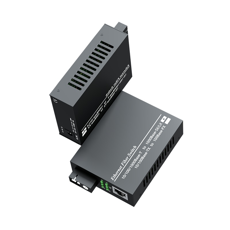 千天(QANTOP)工程电信级光纤收发器 光电转换器 百兆1光1电单模双纤-25KM-SC QT-SFQ005