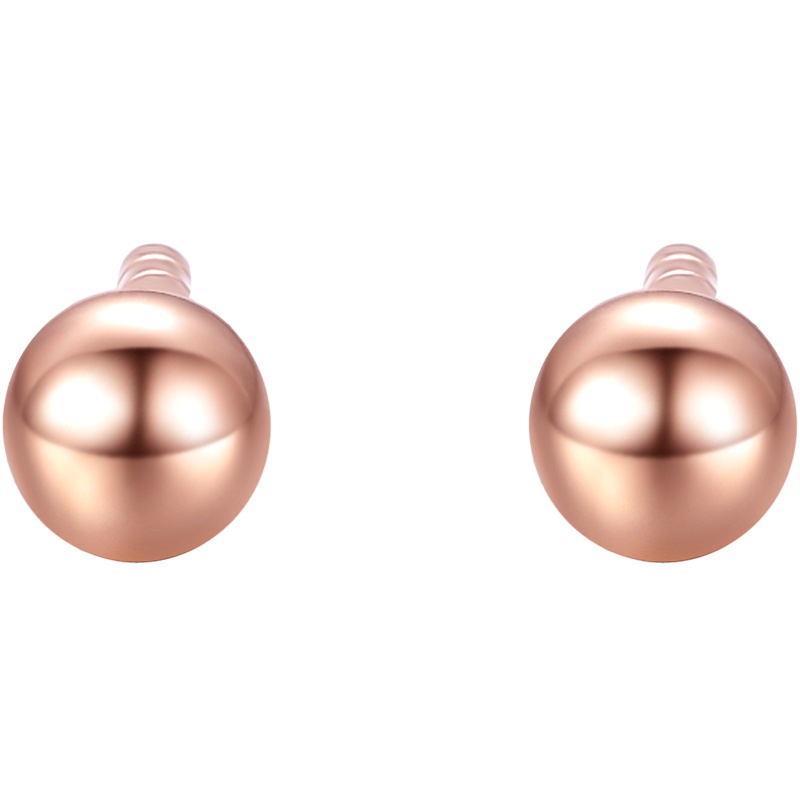 周大生18K金耳钉女款AU750玫瑰金耳环新品送女友彩金耳钉