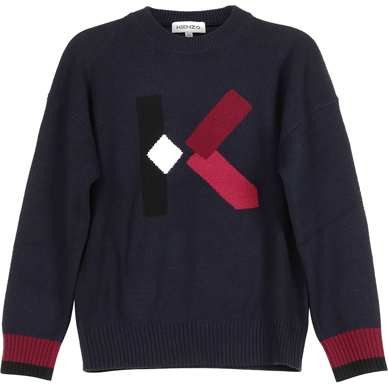 Kenzo 高田贤三女士 羊毛圆领长袖针织衫毛衣 FA6 2PU535 3LD