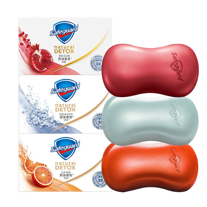 舒肤佳天然排浊香皂108g(红石榴+海洋矿物+甜橙)三块装