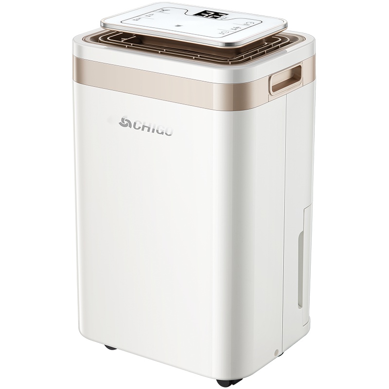 志高(CHIGO)除湿机ZG-D12A5 12L/天 智能触屏 定时 支持风速调节 直排两器 家用除湿干衣机白色
