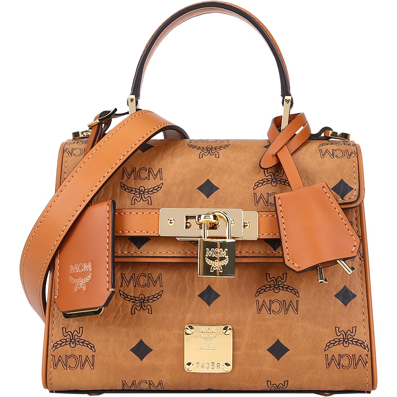 MCM 女士涂层帆布配皮HERITAGE手提单肩斜挎包MWEAAVI01