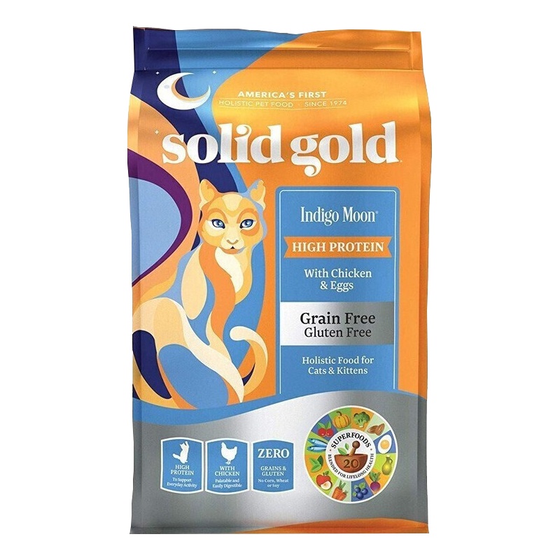 素力高猫粮SolidGold金装成猫幼猫金丽高猫粮金素天然无谷进口全猫通用猫粮金装 12磅/5.4kg 派菲标