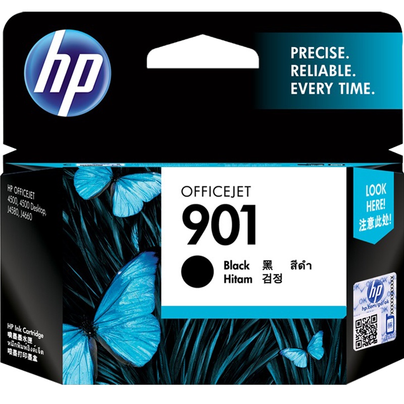 原装惠普901打印机墨盒 hp officejet 4500 J4580 J4660 901XL 黑色彩色 hp4500