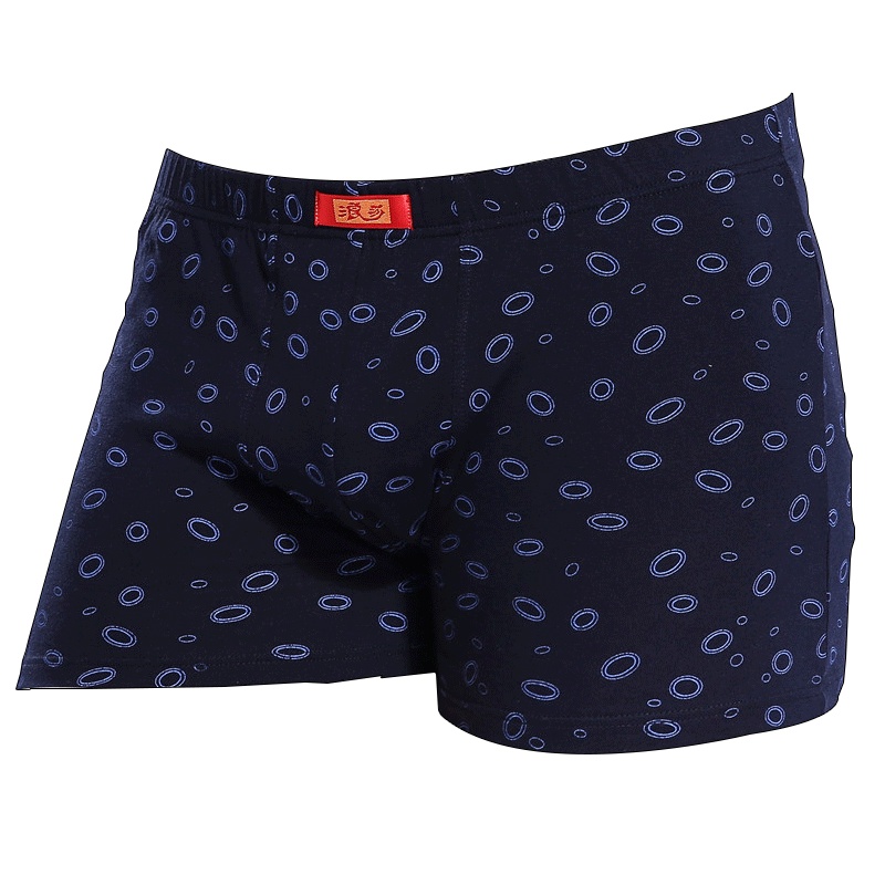 浪莎男士纯棉平角内裤 浪莎男士短裤透气舒适四角内裤 2条装