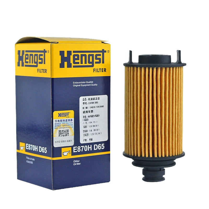 汉格斯特(hengst)机滤纸芯E870HD65适配艾瑞泽5/艾瑞泽7/观致3/观致5