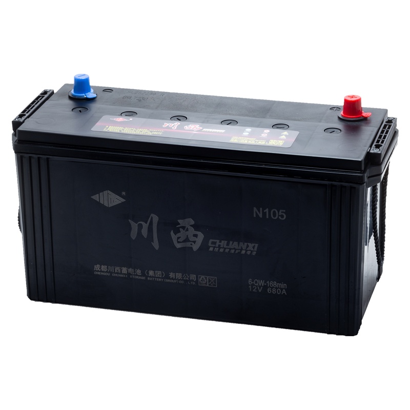 川西免维护汽车蓄电池12v N105 6-QW-168min装载机,挖掘机,压路机等工程机械,拖拉机,中型客...