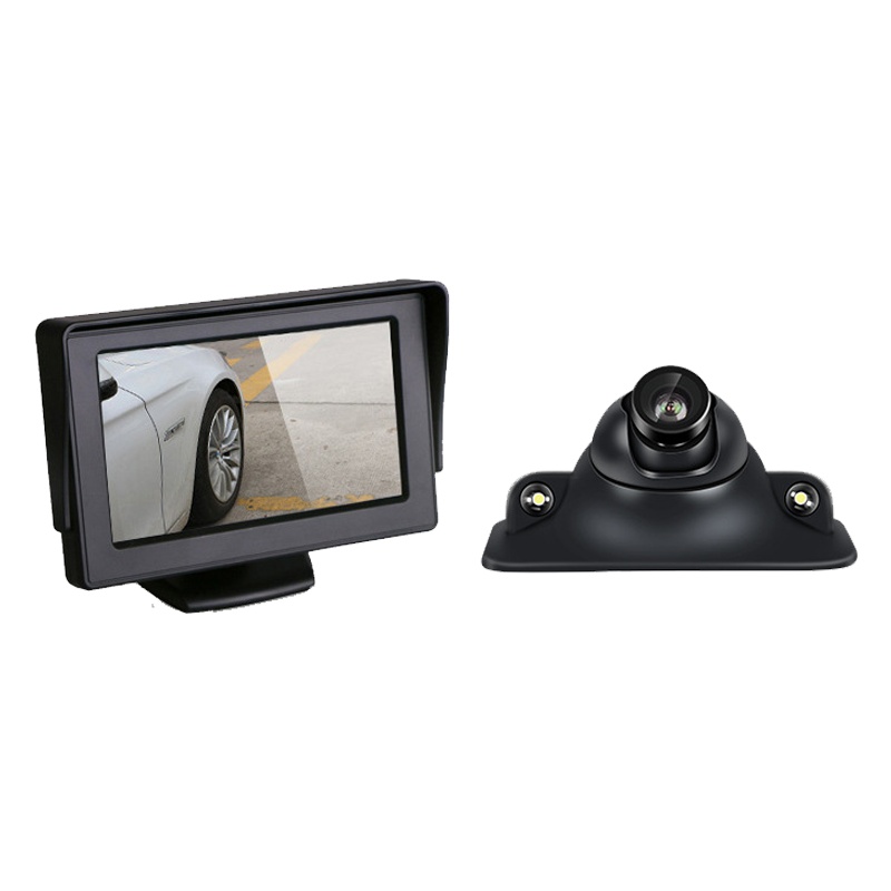 誉霸 右侧盲区摄像头 +4.3寸台式显示器 汽车侧视高清夜视车载右前右视盲区辅助系统 (yoelbaer)