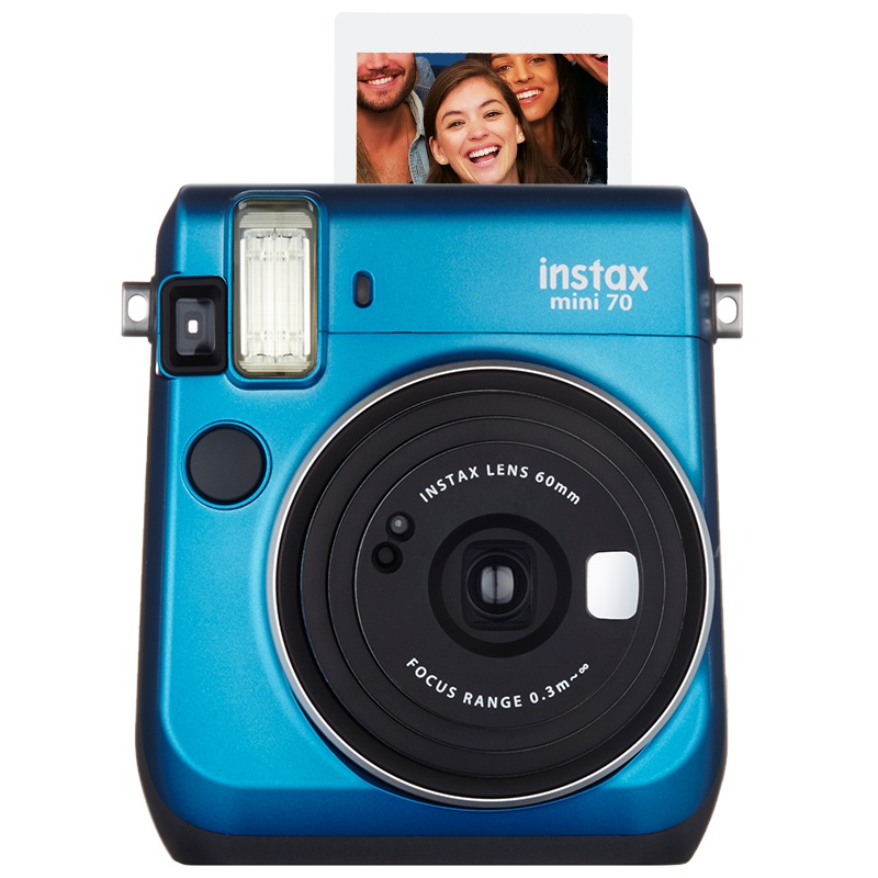 富士(FUJIFILM)INSTAX 拍立得 相机 一次成像相机 mini70相机 冰晶蓝 奢华套餐二(含20张胶片)
