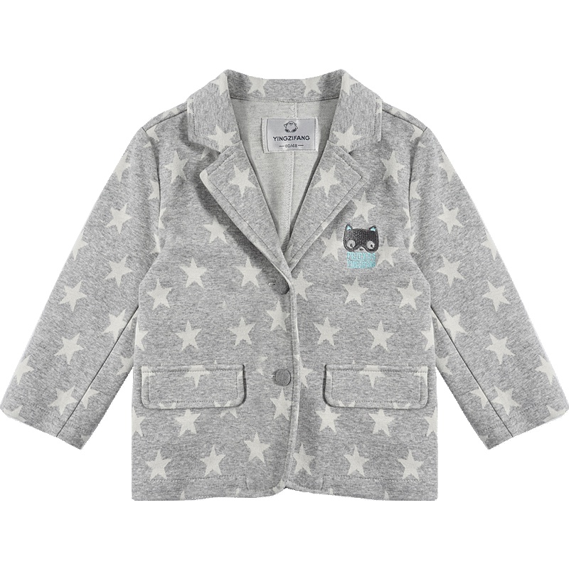 婴姿坊春季休闲百搭小绅士斑点外套