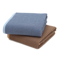 HOYO 千鸟格纯棉浴巾磨砂袋单条装7361