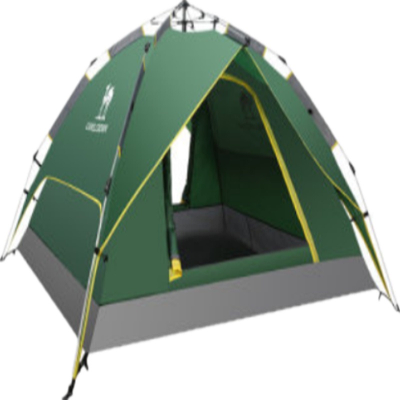 骆驼液压帐篷户外野营加厚2人3-4双人全自动野外野餐防雨露营装备2*2*2双层速开