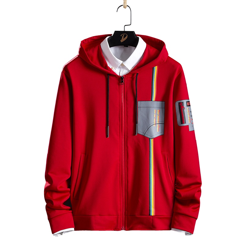 俞兆林(YUZHAOLIN)男士卫衣春秋季韩版潮流宽松上衣连帽外套休闲长袖男潮牌