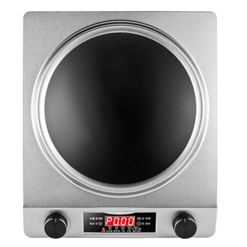 纳丽雅(Naliya)凹面电磁炉家用爆炒大功率3500W带锅一体电兹池碰炉凹凸型电磁炉 升级款12档拉丝银3500W单机