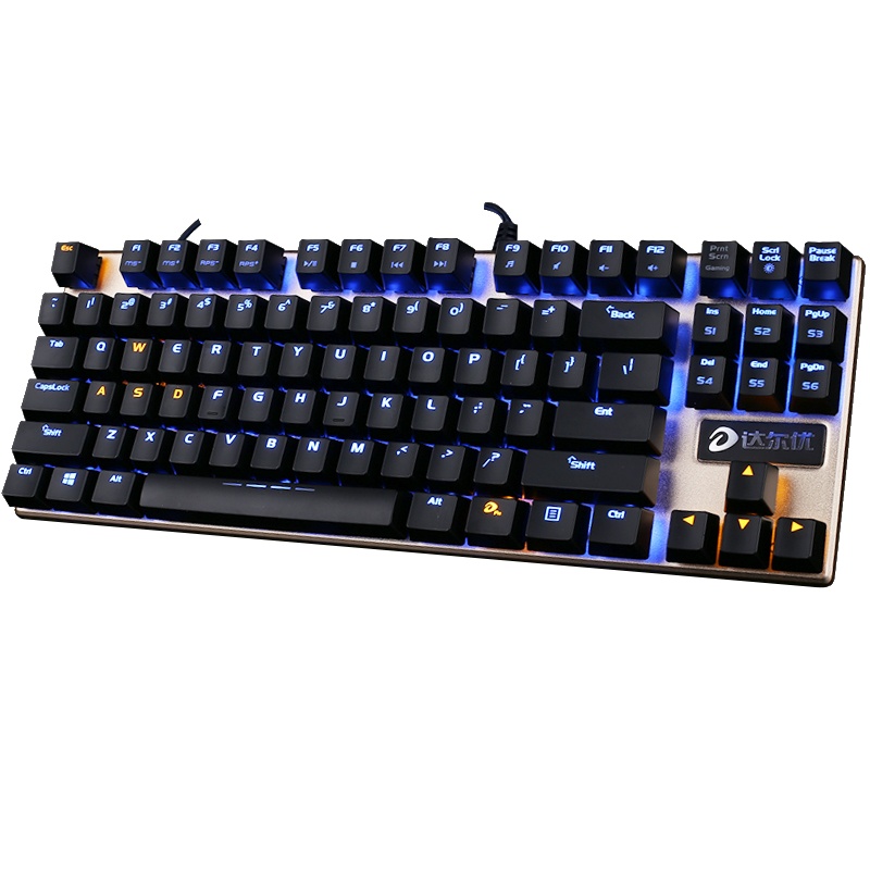达尔优牧马人真机械键盘绝地求生游戏电竞有线金属黑轴青轴红轴茶轴笔记本台式电脑网吧lol吃鸡办公家用108键