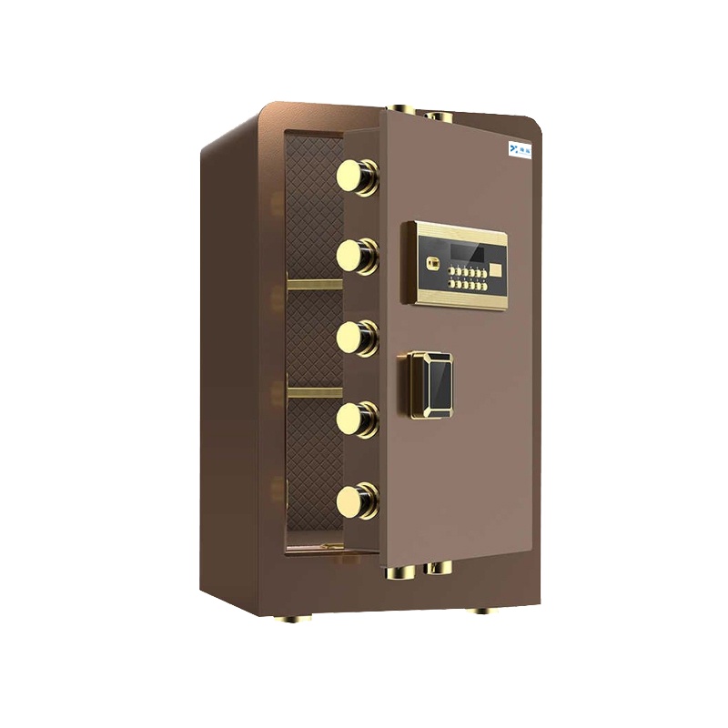 臻远全钢实心防盗保险柜 高60cm密码款咖啡金色