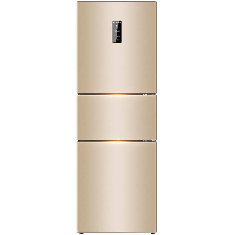 美菱(MELING)冰箱253升三门风冷无霜家用大容量 节能静音 一级能效 净味除菌 BCD-253WP3C (金色)