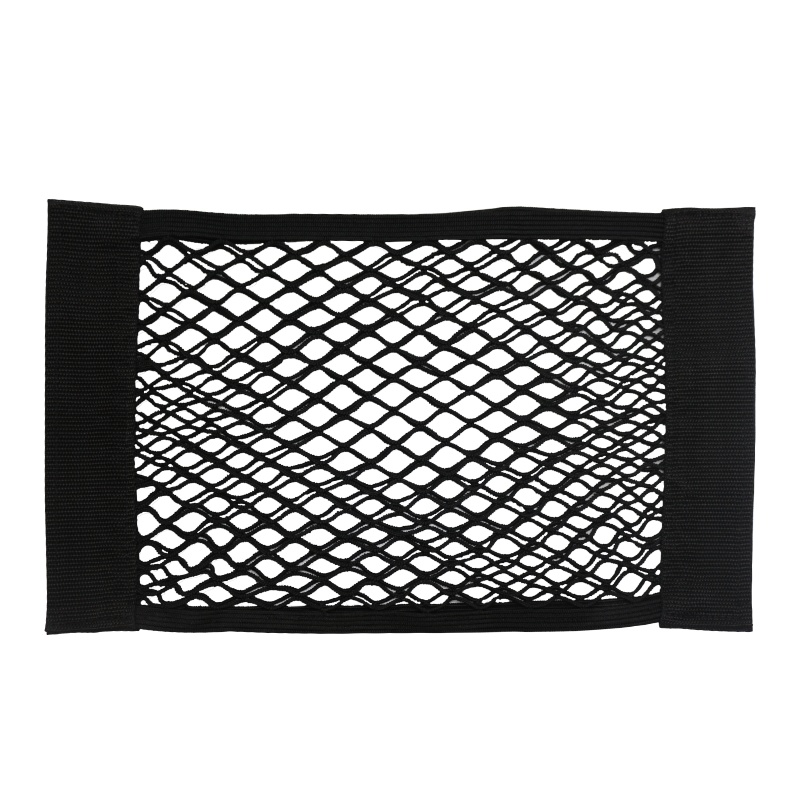 巨木 汽车后备箱网兜魔术贴双层储物网袋收纳袋车载储物网兜车用置物袋消防器固定通用型车尾箱汽车用品