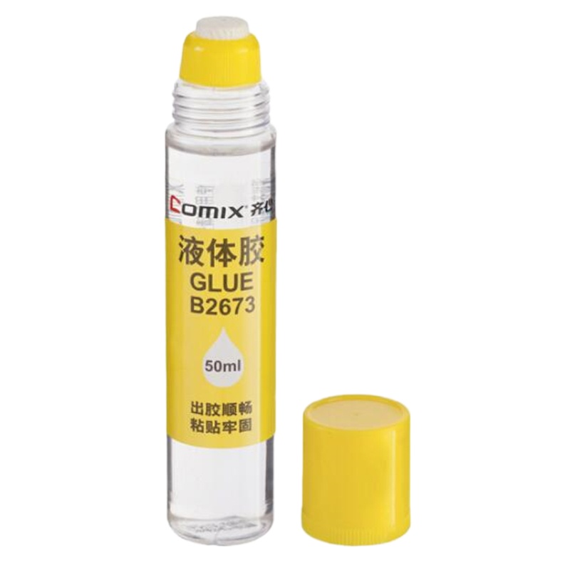 齐心(Comix)12支装50ml实惠装高粘性海绵头液体胶水 B2673