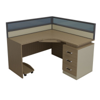 [硕辉]SH-G1414职员桌 屏风工作位 办公桌 电脑桌 1400*1400*760